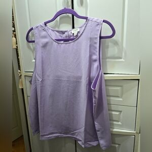 NWT J. Crew Light Purple Sleeveless Shell size XXL